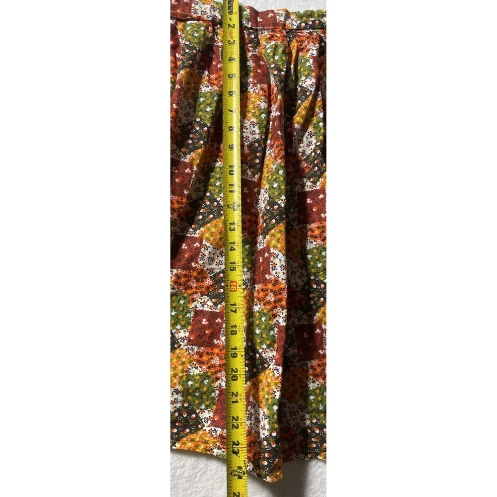 Vintage 60s - 70s Cottage Core Retro Patchwork Print Half Apron Women’s S